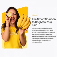 Crème Correctrice Anti-Taches Puissante ADEUS 10X pour le Visage et le Corps, Traitement de l'Hyperpigmentation, 100g, Durée de Conservation de 3 Ans, Marque Privée