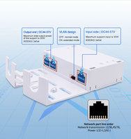 Extensor POE IP66 para exteriores, resistente al agua, Gigabit de 1 a 2 puertos, repetidor de potencia de 30W para cámara IP IEEE802.3af/AT, dispositivo de red de 1000Mbps