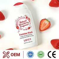 Vente en gros OEM – Nettoyant intime quotidien personnalisé aux herbes naturelles, parfum fraises, soin de la peau, équilibre du pH