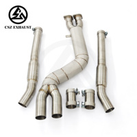 CSZ Tuyau intermédiaire haute performance de 4 pouces pour BMW X3M F97 X4M F98 S58 3.0T SS304 101mm, Résonateur d'échappement, Tuyaux d'échappement