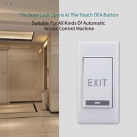 Botón de Salida Pequeño de 12V para Montaje en Superficie, Interruptor de Liberación de Puerta para Puertas Rectangulares de Marco Estrecho