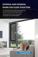 Diseño profesional Personalizable Ventana de doble acristalamiento Ventanas abatibles de aluminio de alta calidad para apartamento