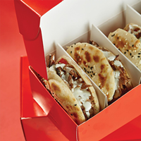 Boîte en Papier Écologique pour Tacos à Emporter avec Séparateurs