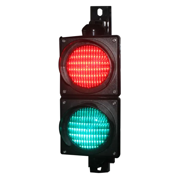 Red blue green yellow flashing LED warning traffic light