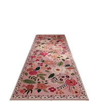 Crystal Velvet Runner Rug Medallion Pattern Non-Slip Hallway Rug For Home Use 2 Ft X 8 Ft