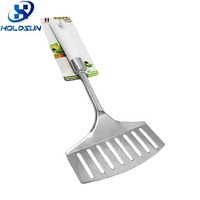 Spatule à crêpes et à poisson perforée en acier inoxydable robuste de qualité supérieure avec poignée ergonomique pour la cuisine