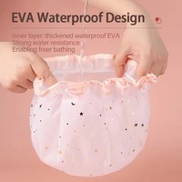 Luxe Écologique Réutilisable Bonnet De Douche Douche Étanche Femmes Bonnet De Bain Fille Conception Jetable Douche Bain Donuts pour Cheveux