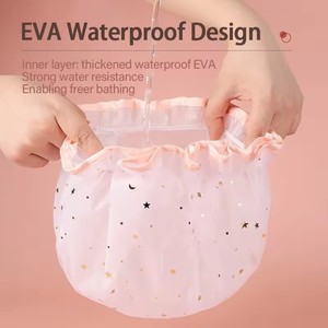 Gorro <span class=keywords><strong>de</strong></span> ducha reutilizable ecológico <span class=keywords><strong>de</strong></span> lujo, gorro <span class=keywords><strong>de</strong></span> <span class=keywords><strong>baño</strong></span> impermeable para mujer, diseño <span class=keywords><strong>de</strong></span> niña, donas <span class=keywords><strong>de</strong></span> <span class=keywords><strong>baño</strong></span> <span class=keywords><strong>de</strong></span> ducha desechables para el cabello - Product Image 2