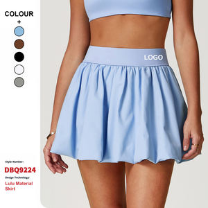 تنورة تنس مخصصة عالية الخصر سريعة الجفاف للنساء تنورة جولف جيدة التهوية للياقة البدنية والجري تنورة اليوغا مع جيوب - Product Image 1