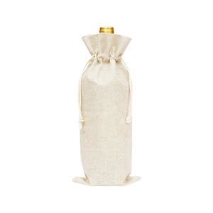 Sherwin <b>Small</b> Cotton Striped Wine Bottle <b>Shopping</b> <b>Bag</b> Custom Printed Drawstring Pouch Reusable Packaging for Parties Weddings - Product Image 1
