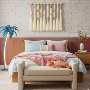 Décoration murale en macramé de style Art déco géométrique pour enfants, tissée à la main, tons chauds amusants, en coton, pour Diwali, mariage, <span class=keywords><strong>anniversaire</strong></span> - Product Image 6