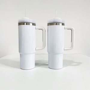 Gobelet de voyage isotherme en acier inoxydable à double paroi sous vide H2.0 de 30 oz et 40 oz pour sublimation, avec poignée et paille - Product Image 5