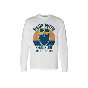 Les papas qui ont une barbe sont meilleurs - T-shirt vintage à manches longues pour la fête des pères - Product Image 2