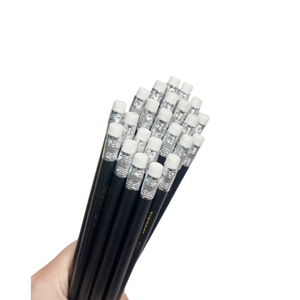 7.5 इंच नरम लकड़ी 12 पीसी ब्लैक राउंड एचबी पेंसिल सेट, इरेज़र अनुकूलित लोगो और पैकेजिंग के साथ दैनिक उपयोग के लिए 71 आईएसओ प्रमाणित - Product Image 5