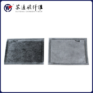 Mascarilla de tela de fibra de carbono activado con filtro PM2.5 para protección contra polvo y gases nocivos, desechable, cuadrada, gris - Product Image 3