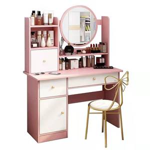Muebles Decorativos Importados, Juego de Mesa de Maquillaje y <span class=keywords><strong>Cama</strong></span> de Plástico MDF y Pino para Hotel, en Paquete Plano - Product Image 6