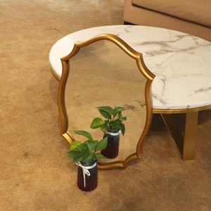 Arc recourbé en fer forgé avec cadre métallique, arche à suspendre, miroir doré personnalisé - Product Image 5