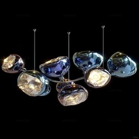 Post-moderne italien lumière luxe salon salle à manger cage d'escalier personnalisé lave lustre en verre de murano suspensions