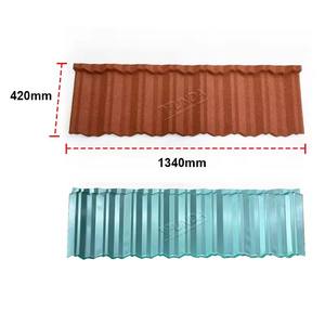 <span class=keywords><strong>Tuile</strong></span> de <span class=keywords><strong>toiture</strong></span> en métal revêtue de pierre, anti-décoloration, anti-moisissure, pour extérieur, à bord incliné - Product Image 2