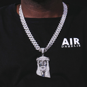 925 Ayar Gümüş veya Pirinç İsa Kolye Özel Tasarım Buzlu Kolye Altın Kaplama Hip-hop Takı Laboratuvar Elması İsa Figürlü Kolye Mozanit - Product Image 6
