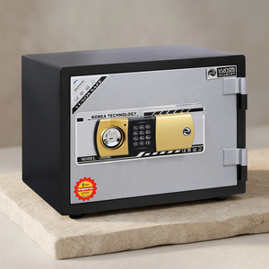 Coffre-fort Yunos YNS-35E avec serrure coréenne, déverrouillage par empreinte digitale + mot de passe + clé, résistant au feu et à l'eau, en acier inoxydable poudré - Product Image 6