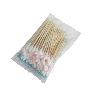 สำลีก้านปลอดเชื้อแบบใช้แล้วทิ้ง 8 ซม. 100 ชิ้น สำหรับใช้ทางนรีเวชและเครื่องสำอาง เกรดทางการแพทย์ - Product Image 1