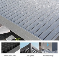 Pergola de jardin en aluminium sur mesure, réglable, pour terrasse, jardin, piscine, extérieur, résistante aux intempéries et aux UV