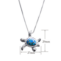 Nouveau style collier pendentif pour femme, vente chaude, collier tortue couleur opale diamant, chaîne de clavicule tendance, vente en gros