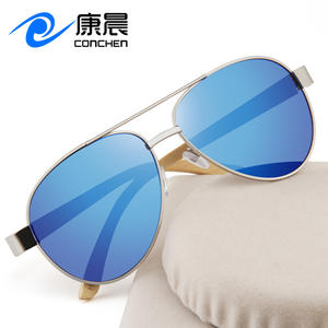 แว่นกันแดด Conchen Aviator เลนส์ PC ป้องกันรังสียูวี 400 กรอบไม้ สำหรับทุกเพศ เหมาะสำหรับกันแดด ตกปลา ออกนอกบ้าน แฟชั่น - Product Image 5