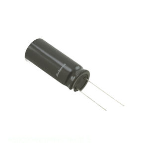 Condensateur canal fabricant CAP ALUM 82UF 20% 450V RADIAL TH Through Hole 82 uF 450QXW82MEFC16X31.5 - Product Image 1