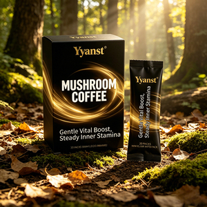 Mélange de café instantané aux champignons et maca Yyanst, 20 sachets individuels, soutien naturel doux pour la vitalité, boisson café aux herbes - Product Image 5