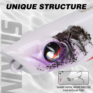 Hunthouse Wholesale Factory Señuelo flotante tipo popper WTD Walk the Dog de 90 mm y 11.6 g para pesca de arrastre en agua salada - Product Image 4
