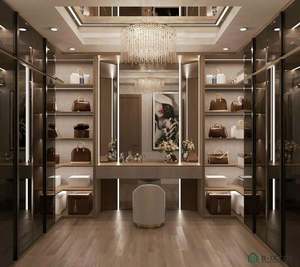 Dressing Room Walk in Bedroom Closet Storage Cabinet Combination Floor to Ceiling Open <b>Wardrobe</b> - Product Image 2
