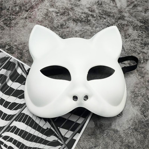 Youlun Akzeptiert Maßgefertigte, Umweltfreundliche Halbgesichts-Katzen-Maske im Tier-Stil aus Kunststoff für Karneval, Cosplay und Mottopartys - Product Image 3