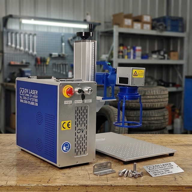 50W Hand Held or Portable Tire logo Fiber Laser Engraver Marker Machine Vin Number Metal Engraving Marking Machine