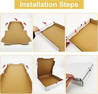 Boîte à pizza carrée en carton de haute qualité APP, modèle JX-110, 12 x 12 x 2, ventilée, durable, pour gâteaux ou livraison de repas