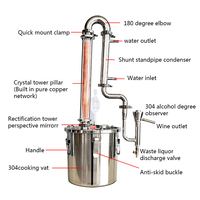 Tube de condensation en cuivre 304, distillateur d'alcool, Vodka, whisky, cristal, colonne de reflux en maille de cuivre