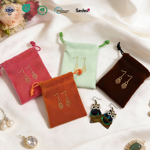 Bolsas de Terciopelo de Lujo con Cordón, Personalizables con Logotipo OEM, 7*9cm, Alta Calidad, para Regalos y Joyería, Venta al Por Mayor - Product Image 1