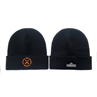 Casquette en tricot acrylique de luxe personnalisée pour l'hiver, avec logo brodé en PVC et silicone, étiquette privée, logo personnalisé