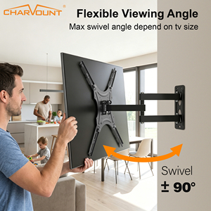 Supporto da Parete per <span class=keywords><strong>TV</strong></span> a Movimento Completo da 17 a <span class=keywords><strong>55</strong></span> <span class=keywords><strong>Pollici</strong></span> LCD LED Girevole Inclinabile Braccio Estensibile VESA 400x400mm Supporto in Acciaio - Product Image 3