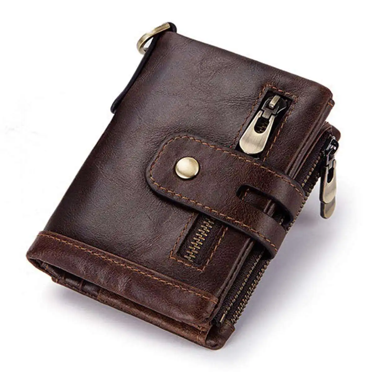 2022 Factory Custom Multi-functional Short Anti-theft Genuine Leather RFID Card Holder Wallet Leather Coin Purse For Women