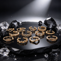Offre Spéciale – Bagues d'orteil ajustables en alliage plaqué or avec motifs Cœur, Étoile, Lune – Bijoux de plage estivaux pour femme