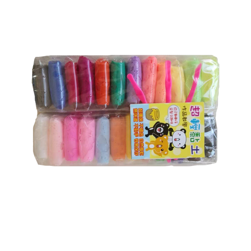 Заводская оптовая продажа, 24 цвета, самозапечатывающийся мешок, Нетоксичная суперлегкая глина