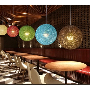 Lámpara Colgante Moderna de Cáñamo Redonda E27 LED 10-15m para Restaurantes, Bares y Espacios de Ocio - Product Image 4