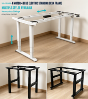 Bureau réglable en hauteur moderne et robuste en fer, certifié CE, pour usage commercial et domestique, avec 4 moteurs et 4 colonnes, garantie 5 ans