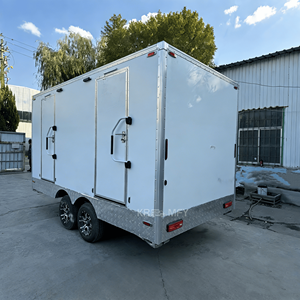 Convenient <b>Portable</b> <b>Toilet</b> Trailer with Double Doors and 2 Stalls Eco-Friendly Outdoor Bathroom for Apartment Use - Product Image 6