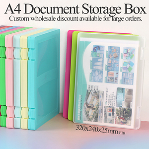 SUNSHING Assorted Colors Plastic <b>File</b> Box Teacher/Nurse Presentation Folder Case Side Opening Clipboard with Storage - Product Image 1