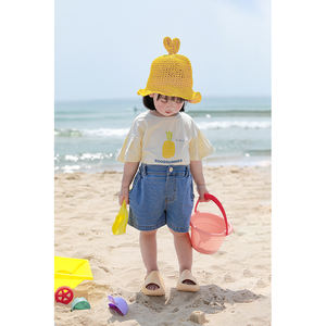 20039/stile coreano bambini pantaloni comodi ragazze adorabili <span class=keywords><strong>pantaloncini</strong></span> di jeans <span class=keywords><strong>blu</strong></span> per l'estate - Product Image 3