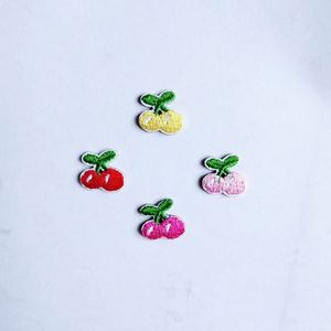 New Style Self-adhesive /iron on Mini 1.2cm Cute Cherry Embroidery Cloth Patch for Hair <b>Clip</b> & Doll Clothes DIY Decoration - Product Image 4