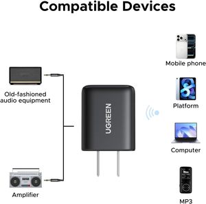 Adaptador de Audio Bluetooth 6.0 LDAC UGREEN para Altavoces de TV y Hogar, Receptor de Audio Inalámbrico Bluetooth de Alta Resolución - Product Image 5